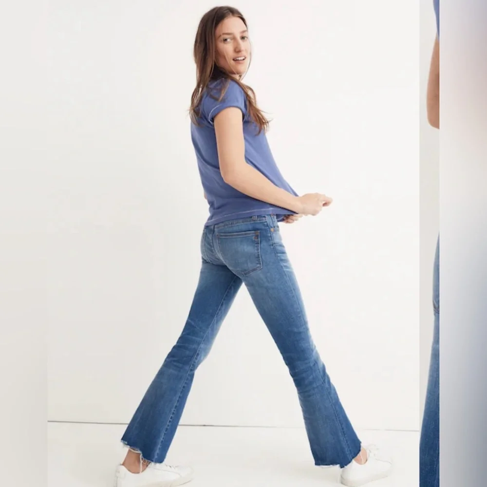 Madewell Cali Demi-Boot Jeans: Destructed-Hem Edition, Sz 25 - Picture 2 of 16